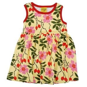 DUNS Pink Floral Sleeveless Twirl Dress Sz 116cm